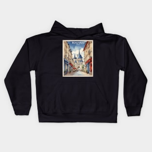 Beauvais France Vintage Travel Poster Tourism Kids Hoodie